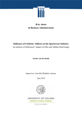 B.Sc. Thesis in Business Administration Influence Of