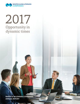 Annual Reports January 1, 2017 2017 Marsh & Mclennan Companies
