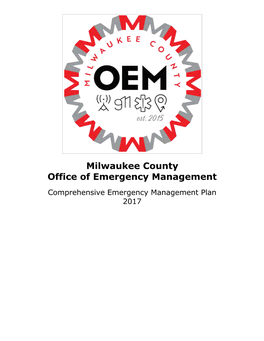 Milwaukee County Emergency Management Plan (2017)