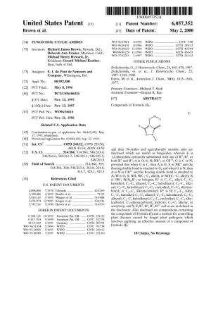 United States Patent (19) 11 Patent Number: 6,057,352 Brown Et Al