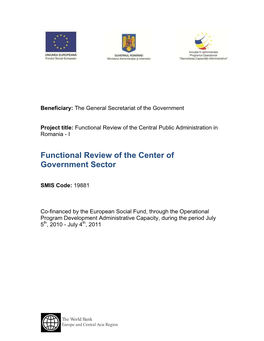 Functional Review of the Center of Government Sector