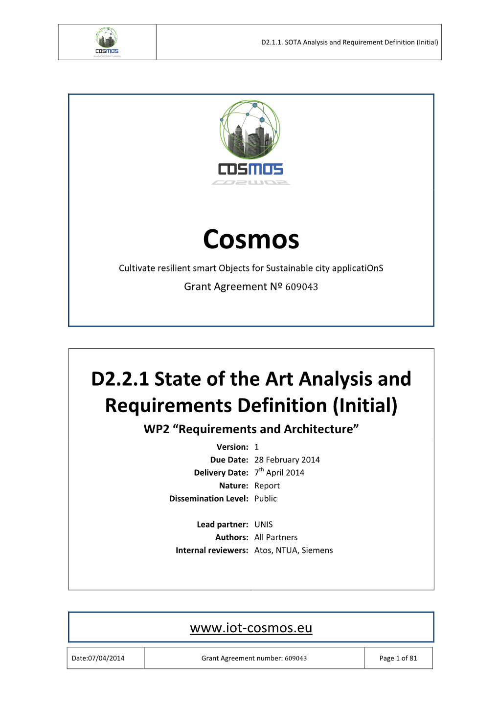 D2.2.1 State of the Art Analysis and Requirements