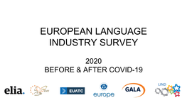 European Language Industry Survey 2020