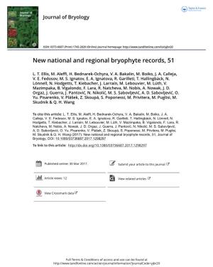 New National and Regional Bryophyte Records, 51