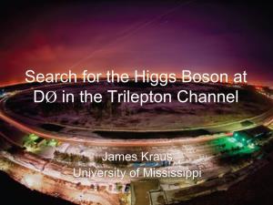 Search for the Higgs Boson at DØ in the Trilepton Channel