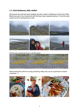 2015-07-1-3 Travel Report 2015-07-1-3 Stokksnes