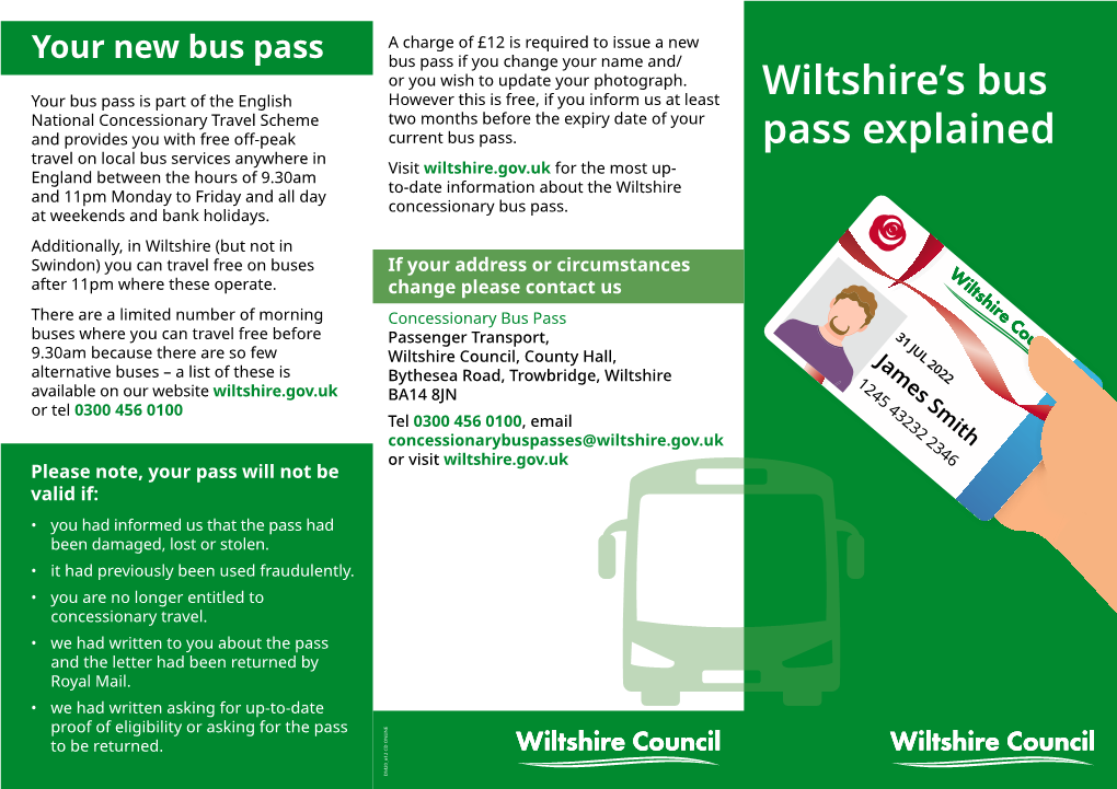 Wiltshire's Bus Pass Explained
