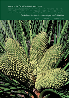 ENCEPHALARTOS Tydskrif Van Die Broodboom Vereniging Van Suid-Afrika