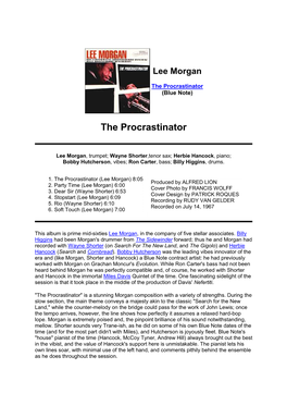 The Procrastinator (Blue Note)