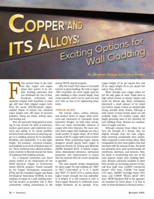 Copper and Its Alloys: Exciting Options for Wall Cladding