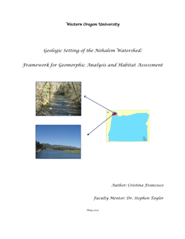 Geologic Setting of the Nehalem Watershed: Framework for Geomorphic Analysis and Habitat Assessment