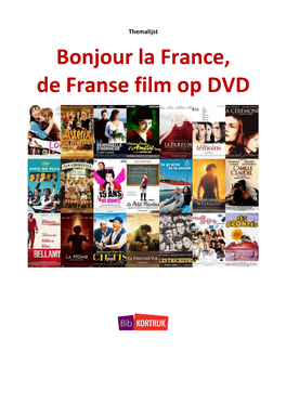 Bonjour La France, De Franse Film Op DVD