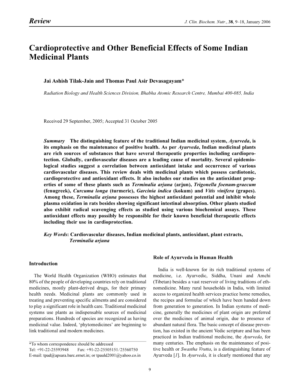 Cardioprotective and Other Beneficial Effects of Some Indian Medicinal Plants