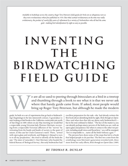 Inventing the Birdwatching Field Guide