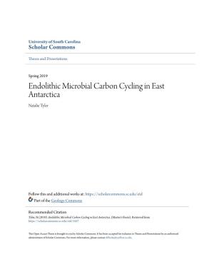 Endolithic Microbial Carbon Cycling in East Antarctica Natalie Tyler