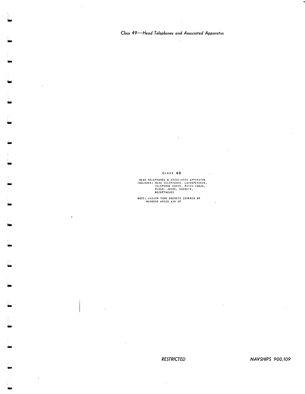 Class 4 9-Head T E/Ephones and Associated Apparatus