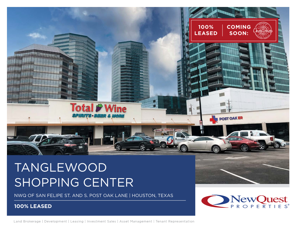 Tanglewood Shopping Center Nwq of San Felipe St