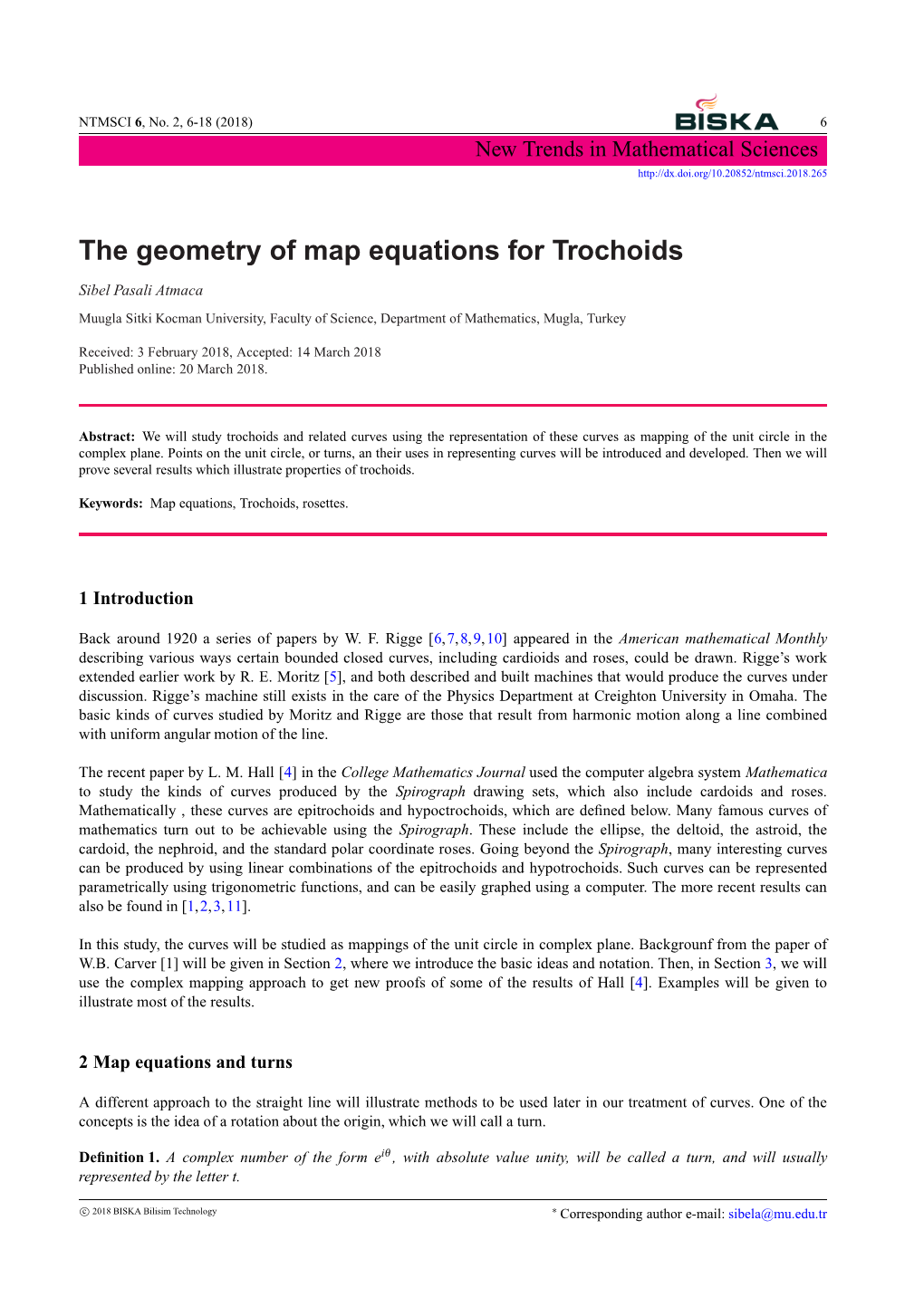 The Geometry of Map Equations for Trochoids