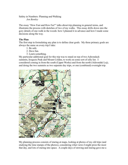 Safety in Numbers: Planning and Walking Jon Bentley