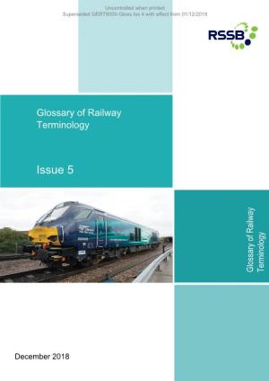 Glossary of Railway Terminology