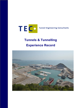 Tunnels & Tunnelling Experience Record