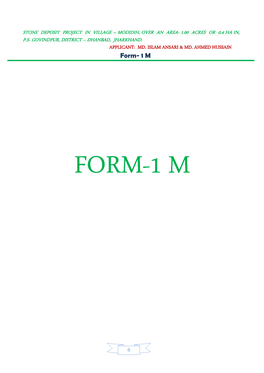 Form-1 M Islam Ansari Modidih