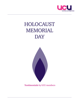 Holocaust Memorial Day: UCU Member Testimonials