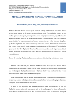 Approaching the Pre-Raphaelite Women Artists