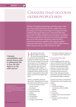 Changes That Occur in Older People's Skin