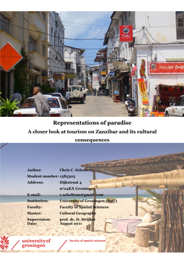Representations of Paradise a Closer Look at Tourism on Zanzibar and Its Cultural Consequences