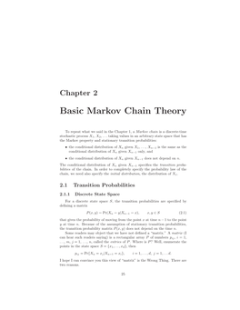 Basic Markov Chain Theory