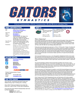MEET INFORMATION GATOR SOCIAL DID YOU KNOW MEET 6 Gainesville, Fla. What's Happening?