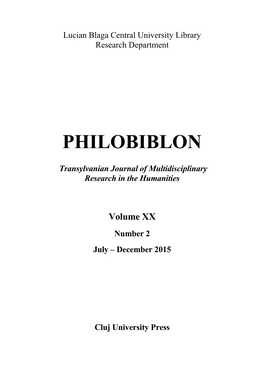 Philobiblon Vol Xx No 2 Full Text Final
