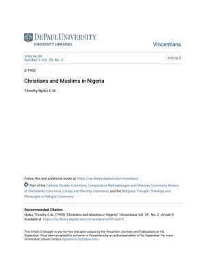 Christians and Muslims in Nigeria