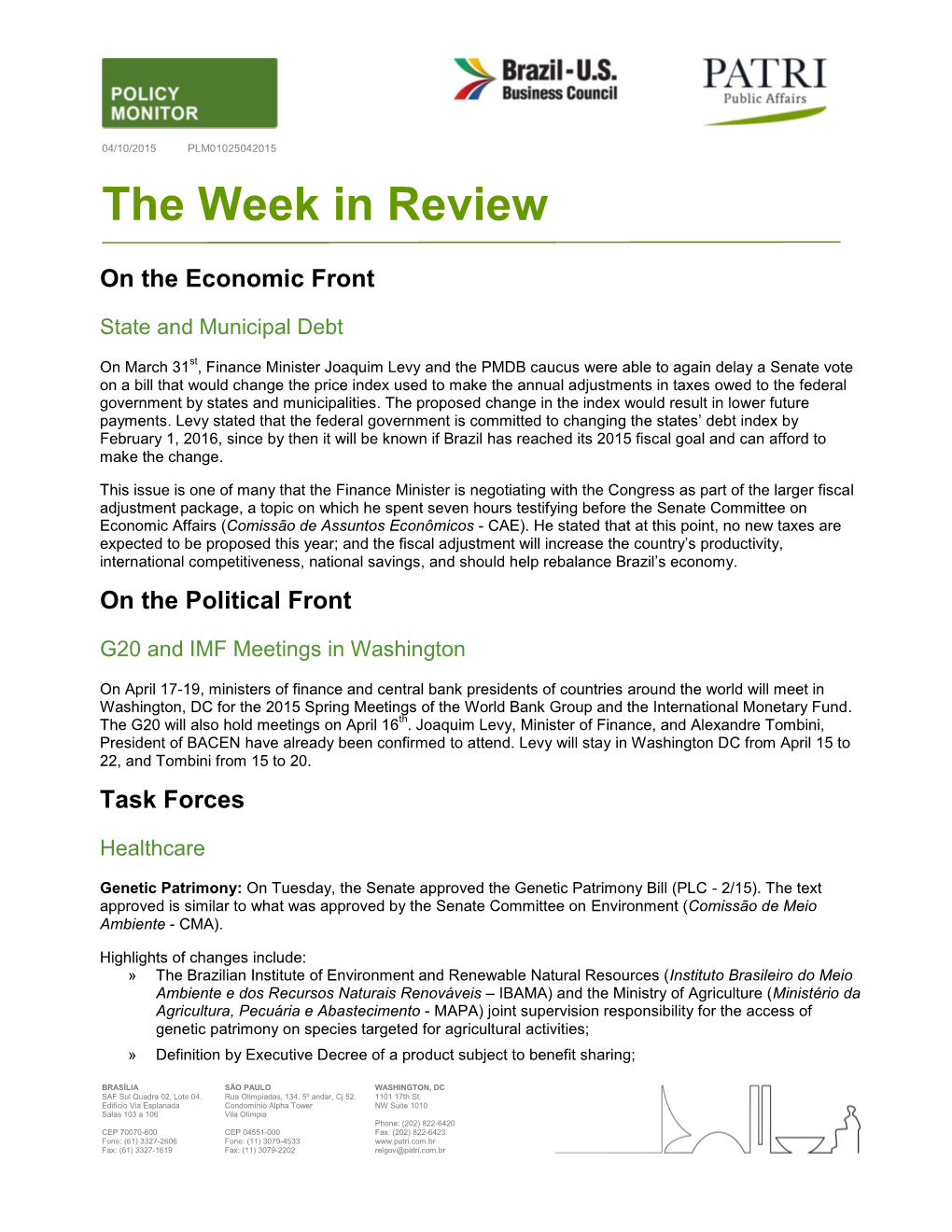 The Week in Review