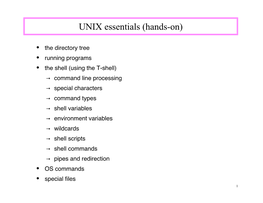 UNIX Essentials (Hands-On)