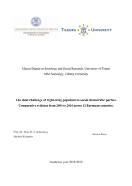 The Dual Challenge of Right-Wing Populism to Social Democratic Parties. Comparative Evidence from 2004 to 2016 Across 12 European Countries