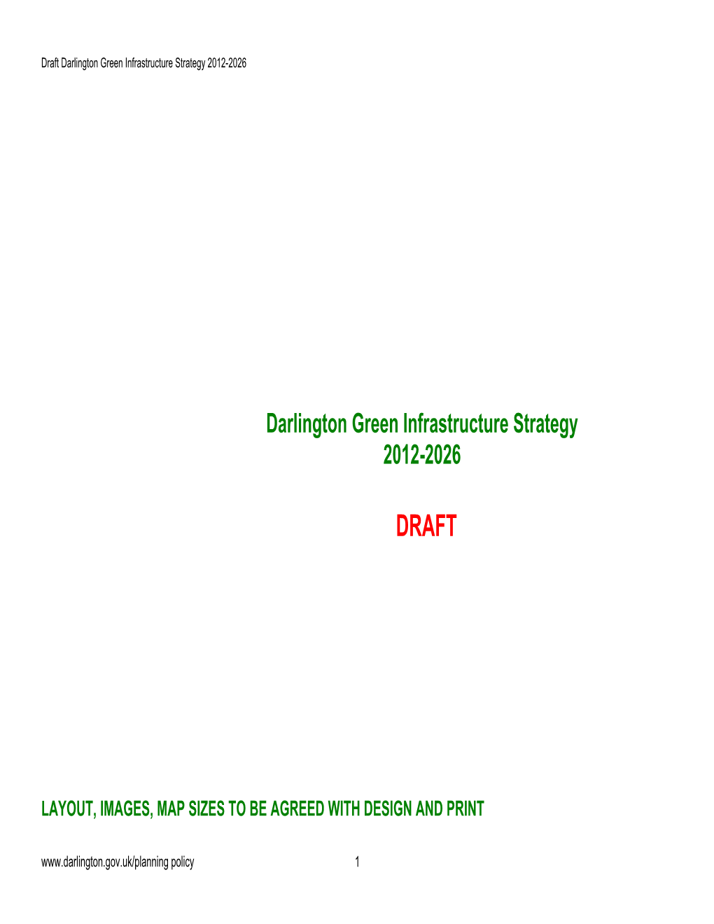 Darlington Green Infrastructure Strategy 2012-2026