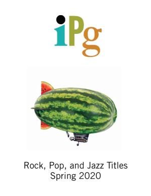 IPG Spring 2020 Rock Pop and Jazz Titles