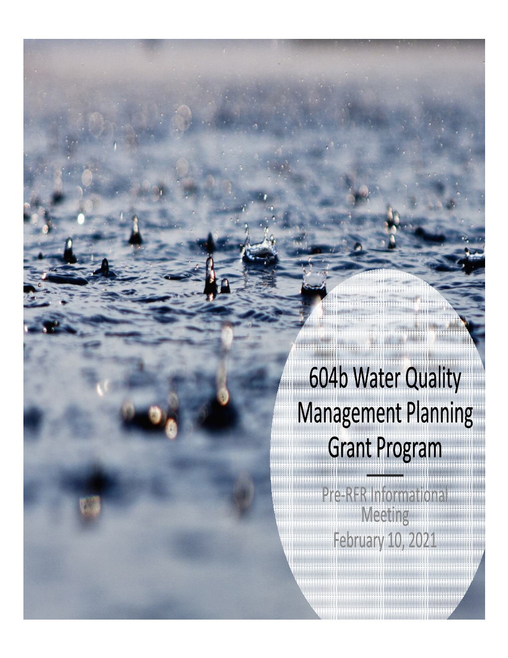 604B Water Quality Management Planning Grant Program 604B Water Quality Management Planning Grant Program