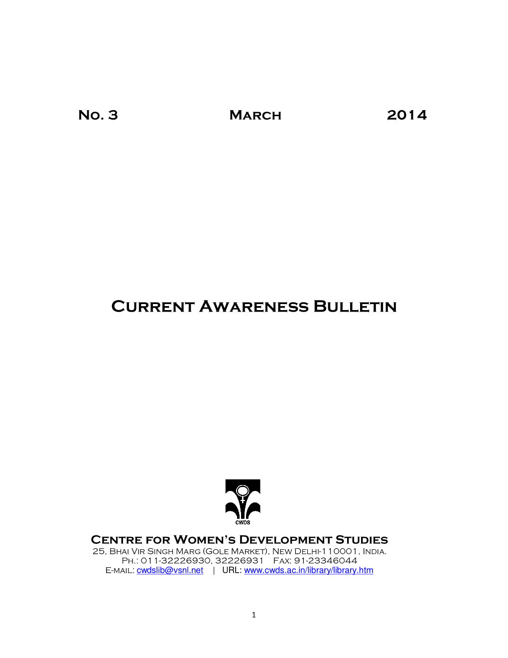 Current Awareness Bulletin