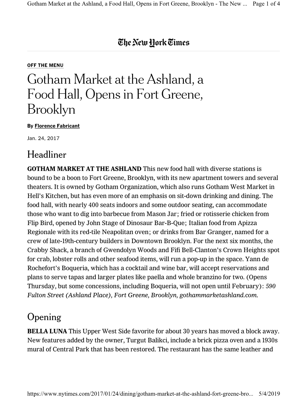 Gotham Market at the Ashland, a Food Hall, Opens in Fort Greene, Brooklyn - the New