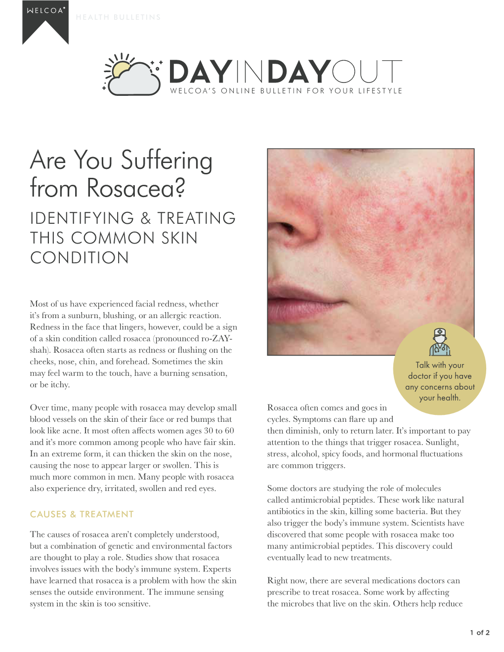 Are You Suffering from Rosacea? IDENTIFYING & TREATING THIS COMMON SKIN CONDITION