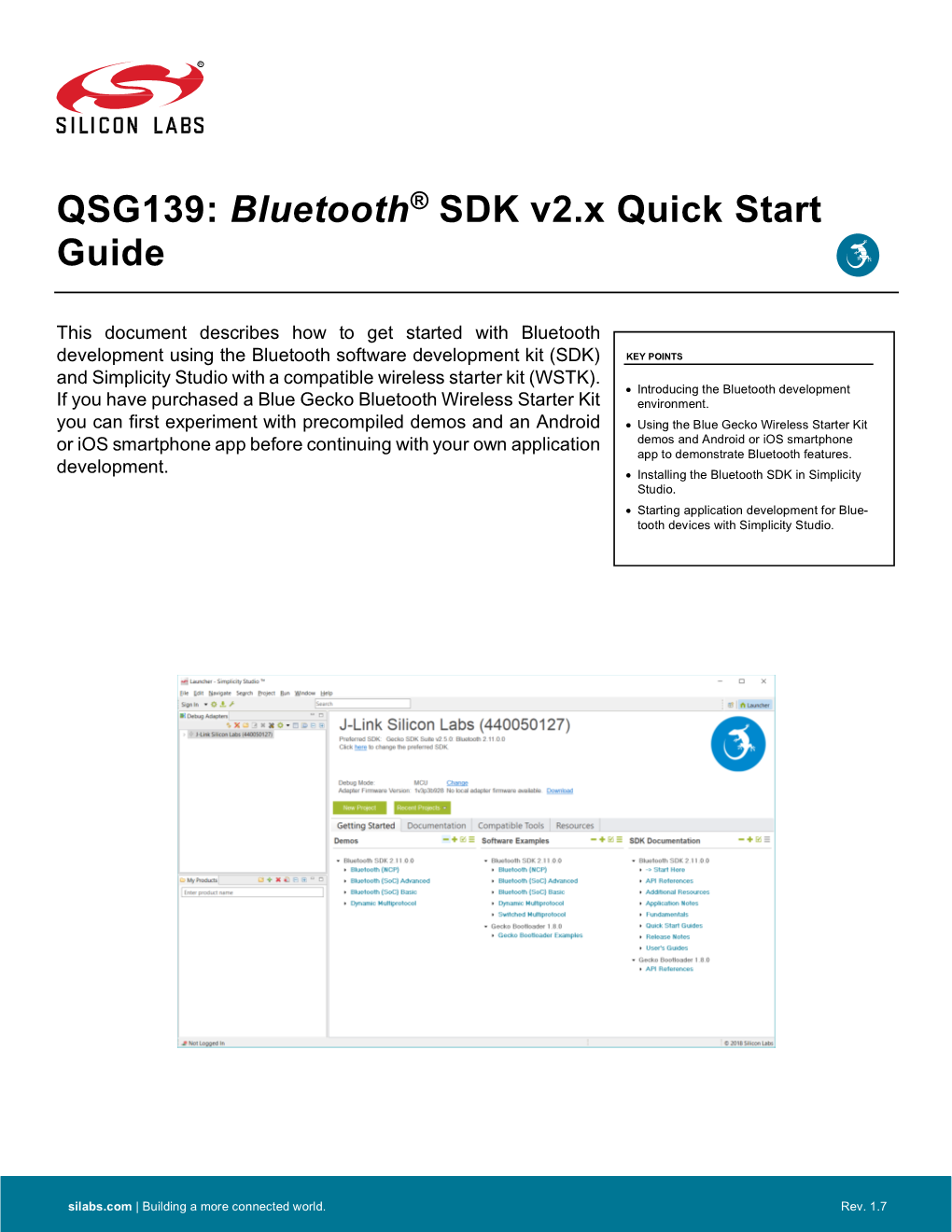 QSG139: Bluetooth® SDK V2.X Quick Start Guide