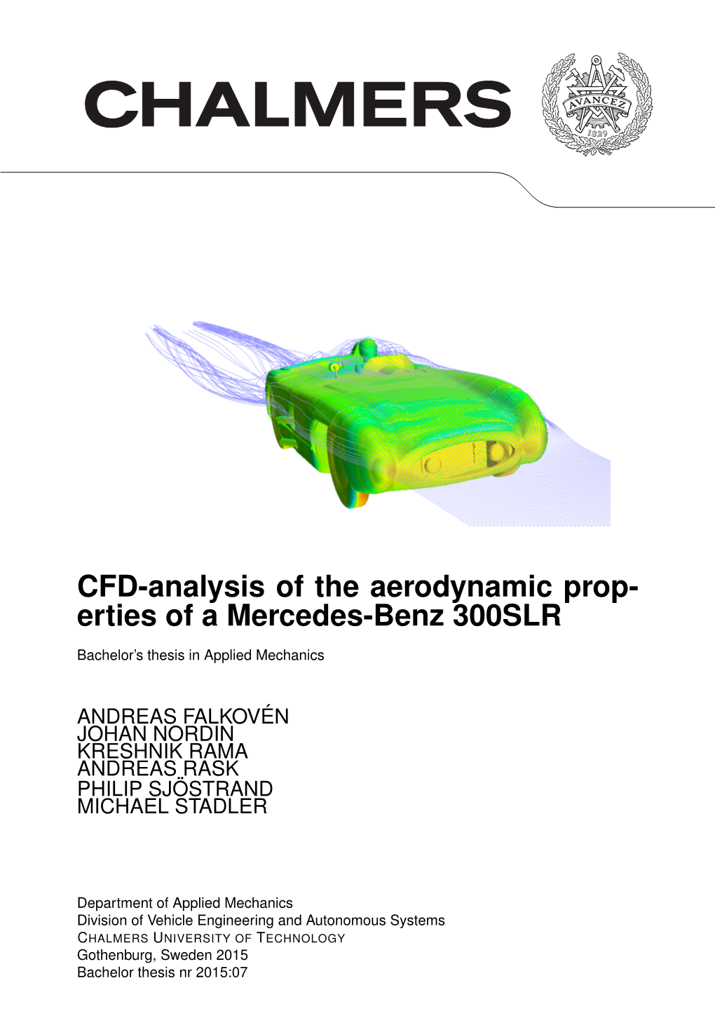 CFD-Analysis of the Aerodynamic Prop- Erties of a Mercedes-Benz 300SLR