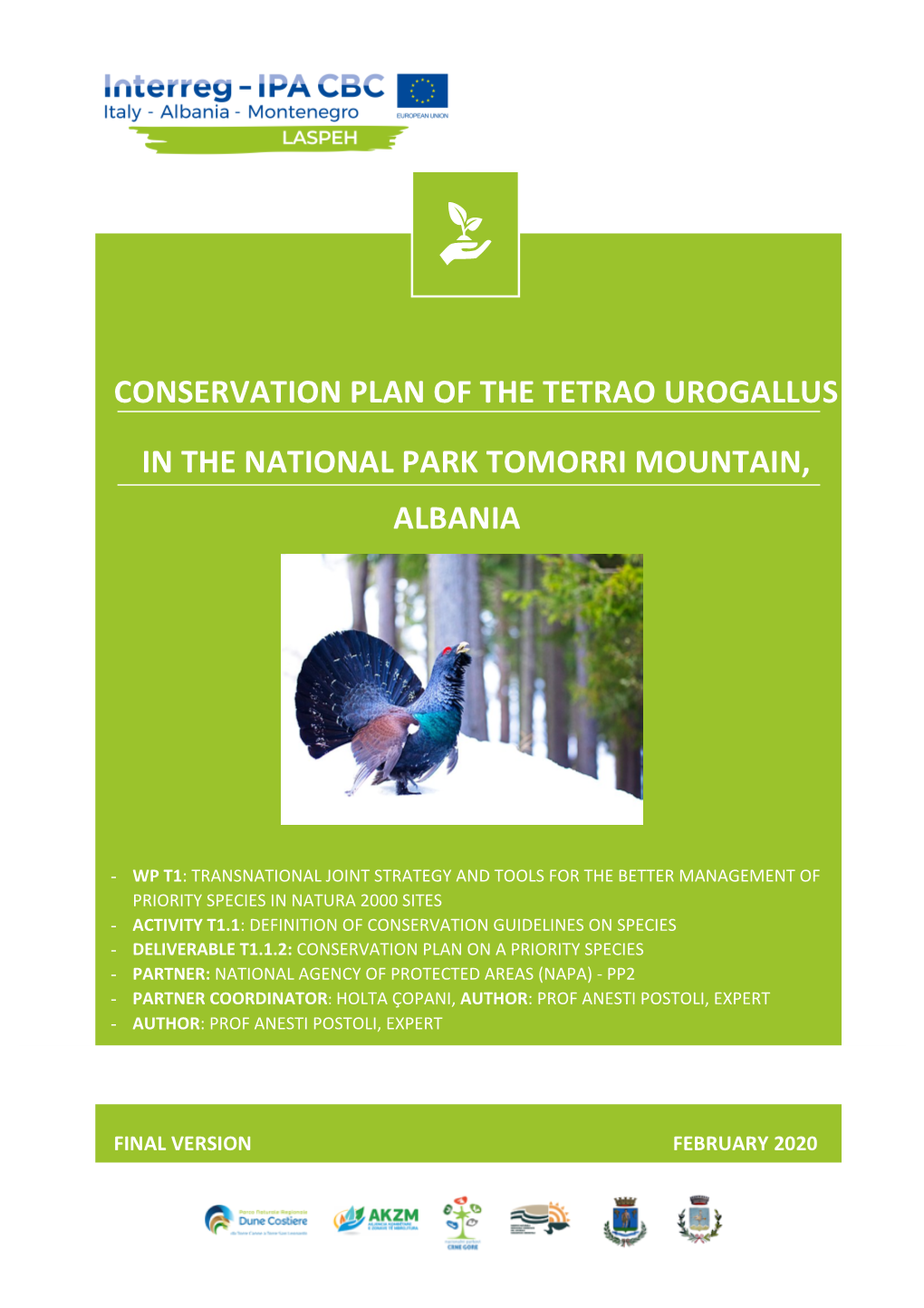 Conservation Plan of the Tetrao Urogallus Albania In