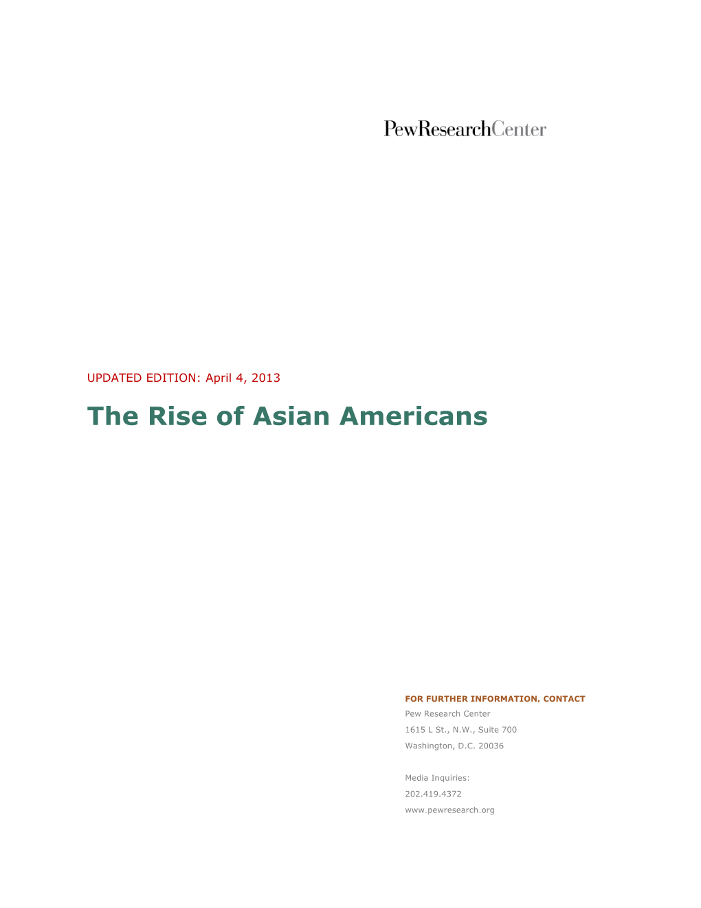 The Rise of Asian Americans