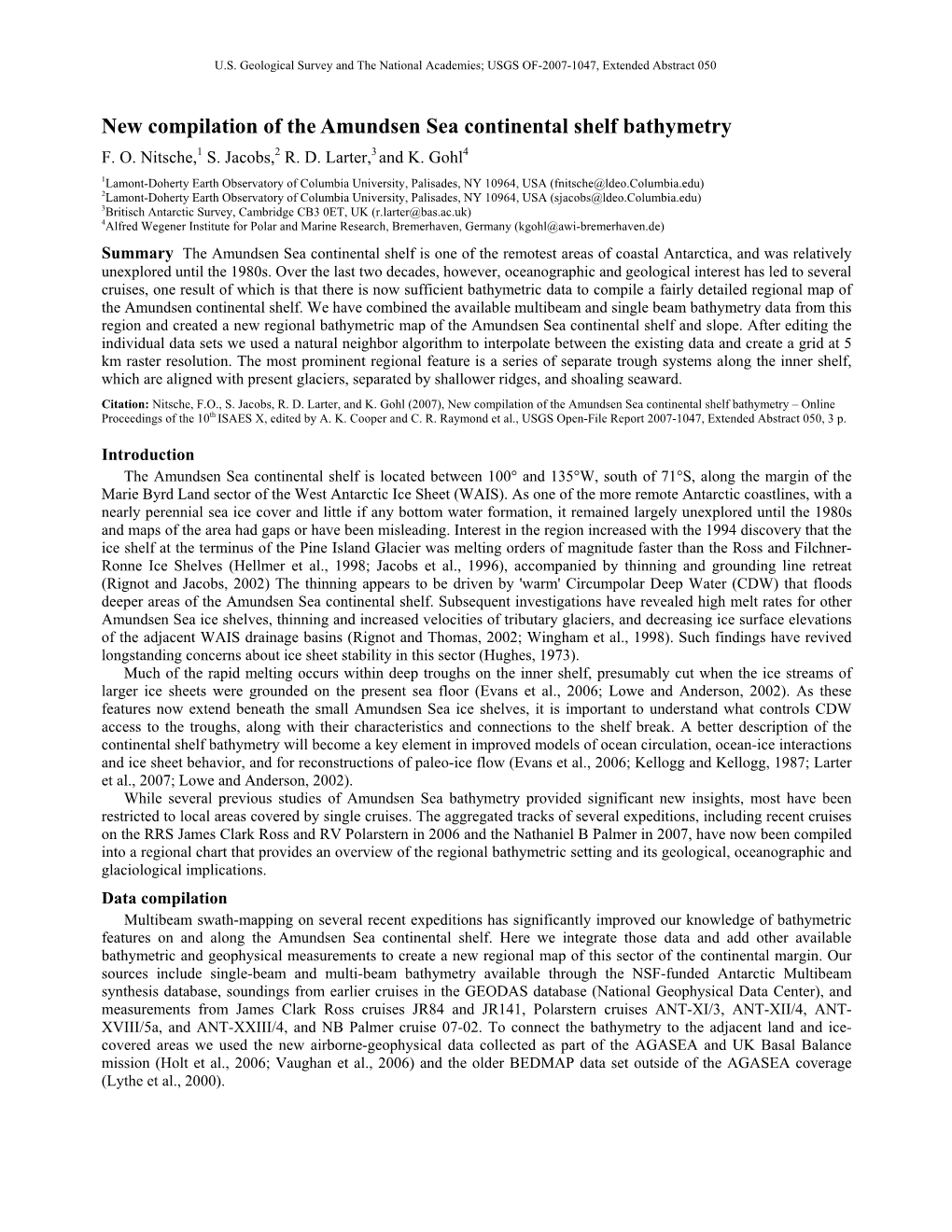 USGS Open-File Report 2007-1047 Extended Abstract