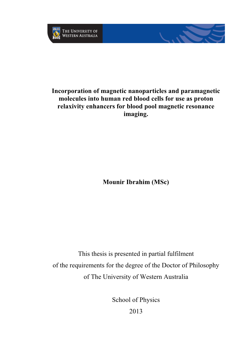 Incorporation of Magnetic Nanoparticles and Paramagnetic