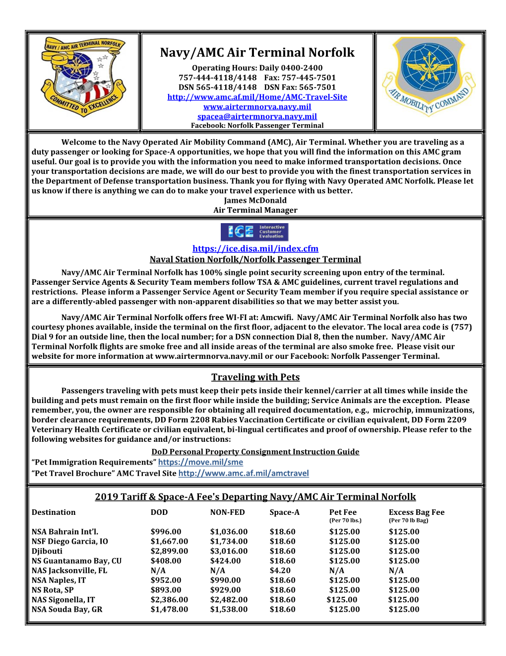 Navy/AMC Air Terminal Norfolk